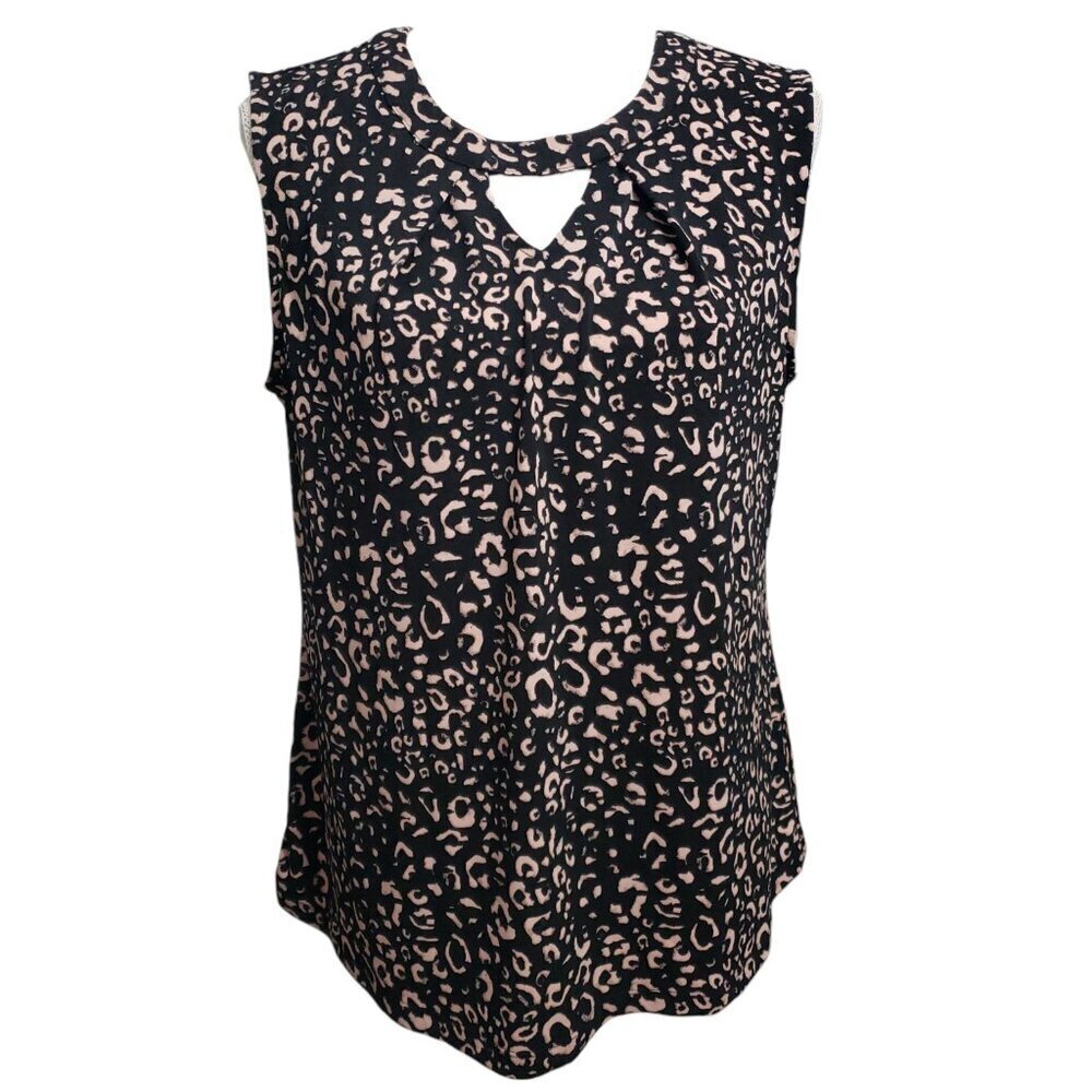 Attention Women's Sleeveless Animal Print Blouse Large
